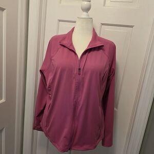 Tek Gear Pink Athlesiure Zip Close Jacket Size 1X, Stretch, Colorful